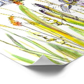 Yoga Zen Meditation Wilde Iris Blume Poster (Ecke)