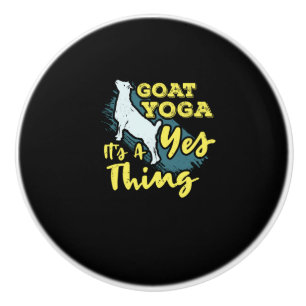 Yoga Ziege Goatyoga Keramikknauf