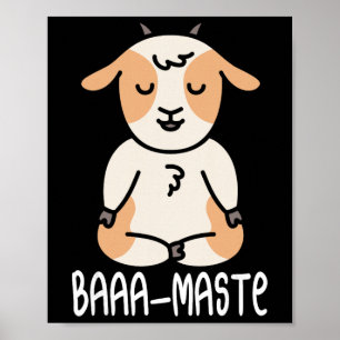 Yoga Ziege Lotus-Pose Yogi Frauen Meditation Ziege Poster
