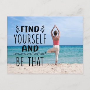 Yoga-Zitate mit Ihrem eigenen individuellen Yoga-F Postkarte