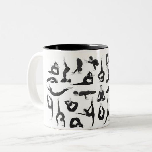 Yoga Zweifarbige Tasse (Vorderseite Links)