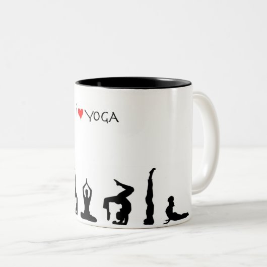 Yoga Zweifarbige Tasse (VorderseiteRechts)