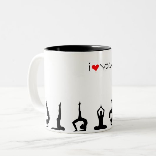 Yoga Zweifarbige Tasse (Vorderseite Links)