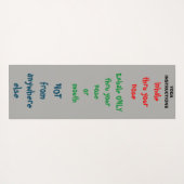 Yogaanweisungen Yogamatte (Rückseite (Horizontal))