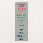 Yogaanweisungen Yogamatte (Rückseite)