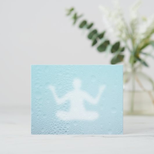 Yogablau Postkarte (Stehend Vorderseite)