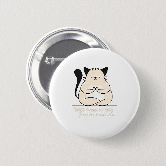 Yogacat Button (Vorne & Hinten)