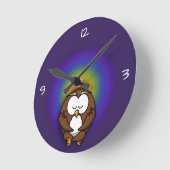 Yogaeule Runde Wanduhr (Winkel)