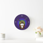 Yogaeule Runde Wanduhr (Zuhause)