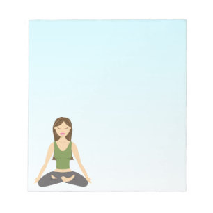 Yogafrau in Lotusposition Notizblock
