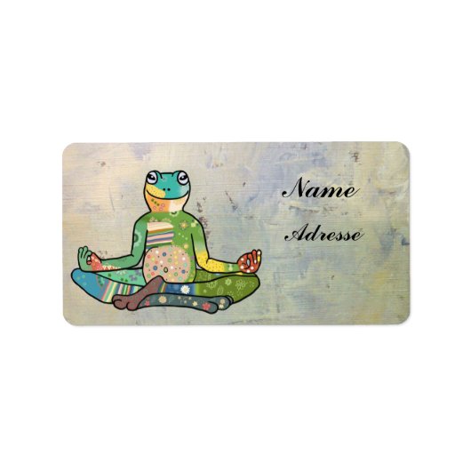 Yogafrosch Adressaufkleber (Vorne)