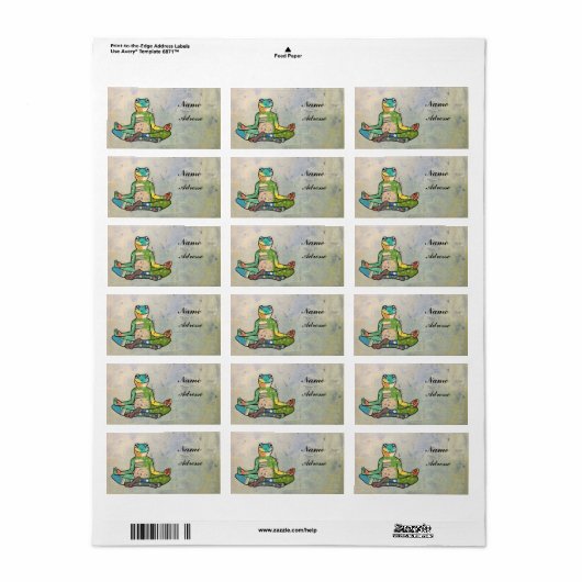 Yogafrosch Adressaufkleber (Vorne)