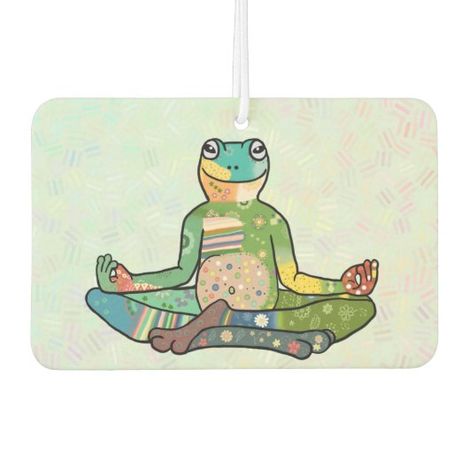 Yogafrosch Autolufterfrischer (Vorderseite)