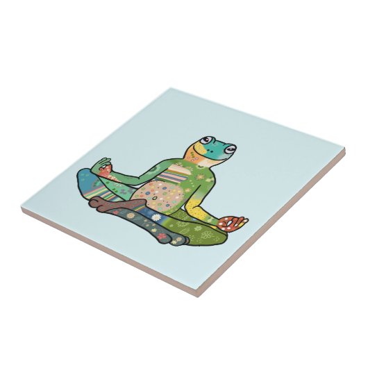 Yogafrosch Fliese (Seite)