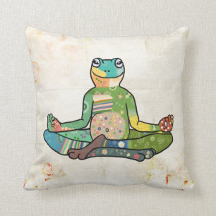 yogafrosch   kissen