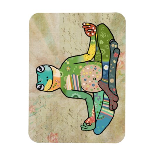 Yogafrosch Magnet (Vertikal)