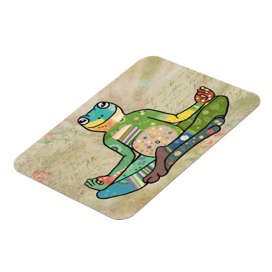 Yogafrosch Magnet (Linke Seite)