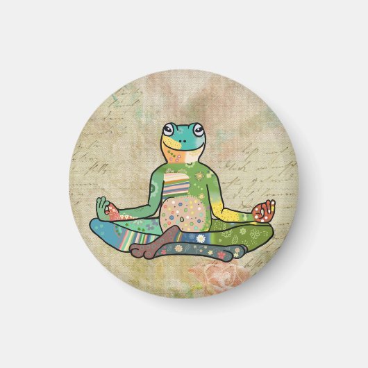 Yogafrosch Magnet (Vorne)
