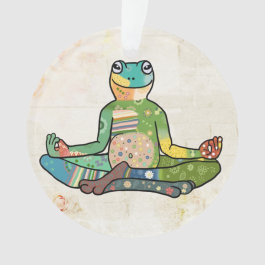yogafrosch ornament (Vorderseite)