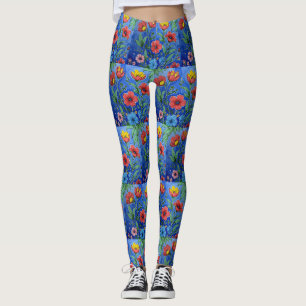 Yogahose mit Blumenfeld Leggings