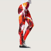 Yogahoseneinzigartiger Acrylmalereidruck Leggings (Rechts)