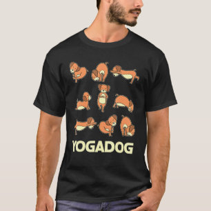 Yogahund Hundpose Hundmotiv Meditation Acro Hatha T-Shirt