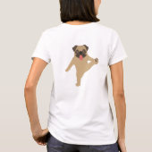 Yogahund-Mops T-Shirt (Rückseite)
