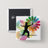 Yogaillustration Button (Vorne & Hinten)