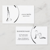 Yogakarte mit zwei Yoga-Posen Visitenkarte (Vorne/Hinten)