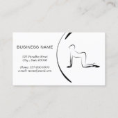 Yogakarte mit zwei Yoga-Posen Visitenkarte (Rückseite)