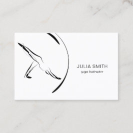 Yogakarte mit zwei Yoga-Posen Visitenkarte