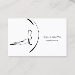 Yogakarte mit zwei Yoga-Posen Visitenkarte