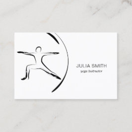 Yogakarte mit zwei Yoga-Posen Visitenkarte