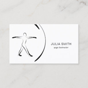 Yogakarte mit zwei Yoga-Posen Visitenkarte