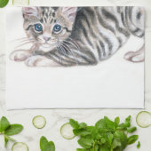 Yogakätzchen Geschirrtuch (Gefaltet)