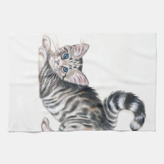 Yogakätzchen Geschirrtuch (Horizontal)