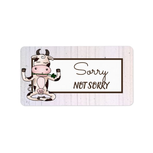 Yogakuh Adressaufkleber (Vorne)