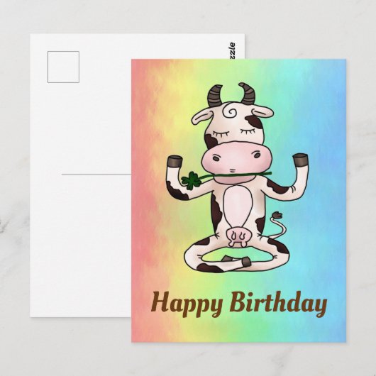 Yogakuh Postkarte (Vorne/Hinten)