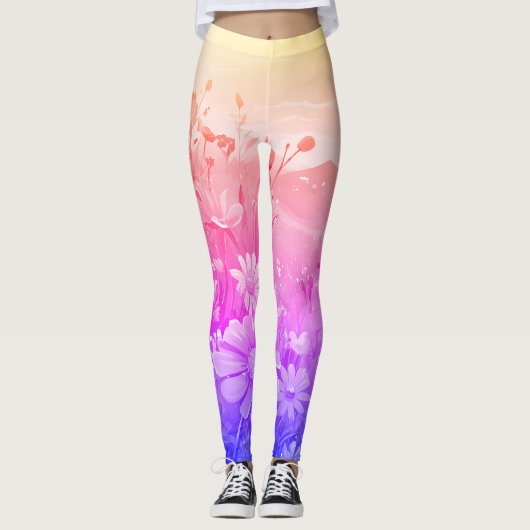Yogalegine mit Farbverlaufsmuster Leggings (Vorderseite)