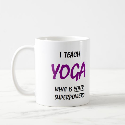 Yogalehre Kaffeetasse (Links)