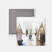 Yogalehrer, der durch die Klasse führt Magnet (Vorderseite/Rückseite)