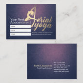 Yogalehrer für die Luft Ernennung Pilates Fitness Terminkarte (Vorne/Hinten)