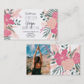 Yogalehrer für tropisches Foto Visitenkarte (Vorne/Hinten)