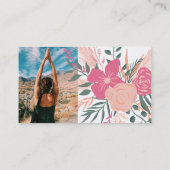 Yogalehrer für tropisches Foto Visitenkarte (Rückseite)