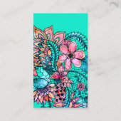Yogalehrer für Wasserfarbenillustrierung 2 Visitenkarte (Rückseite)