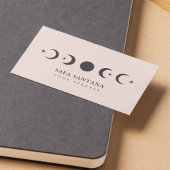 Yogalehrer Moon Phases rot pink Visitenkarte