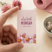Yogalehrer - Rosa Boutique Blume Visitenkarte