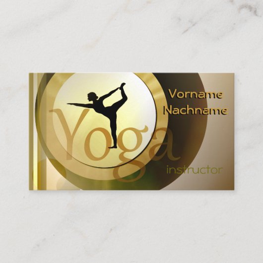 Yogalehrer Visitenkarte (Vorderseite)