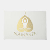 Yogalehrer Welcome Mediation Pose Bodhi Leaf Fußmatte (Vorderseite)