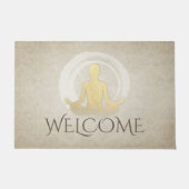 Yogalehrer Welcome Mediation Pose ZEN Symbol Fußmatte (Vorderseite)